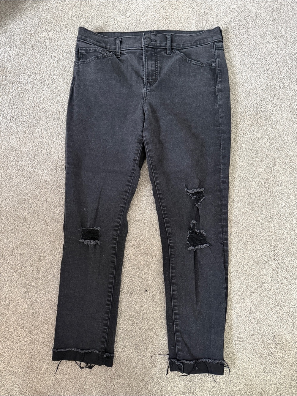 Express Black Ripped Skinny Jeans